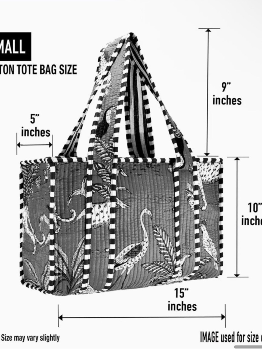 100% Cotton Handmade Floral Beach Tote Bag S White Vacation Resort Summer Spring - Picture 4 of 6